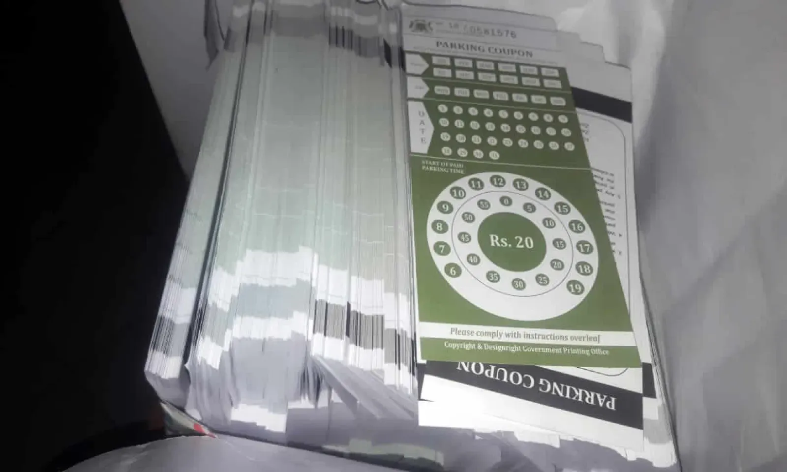 faux coupons de parking