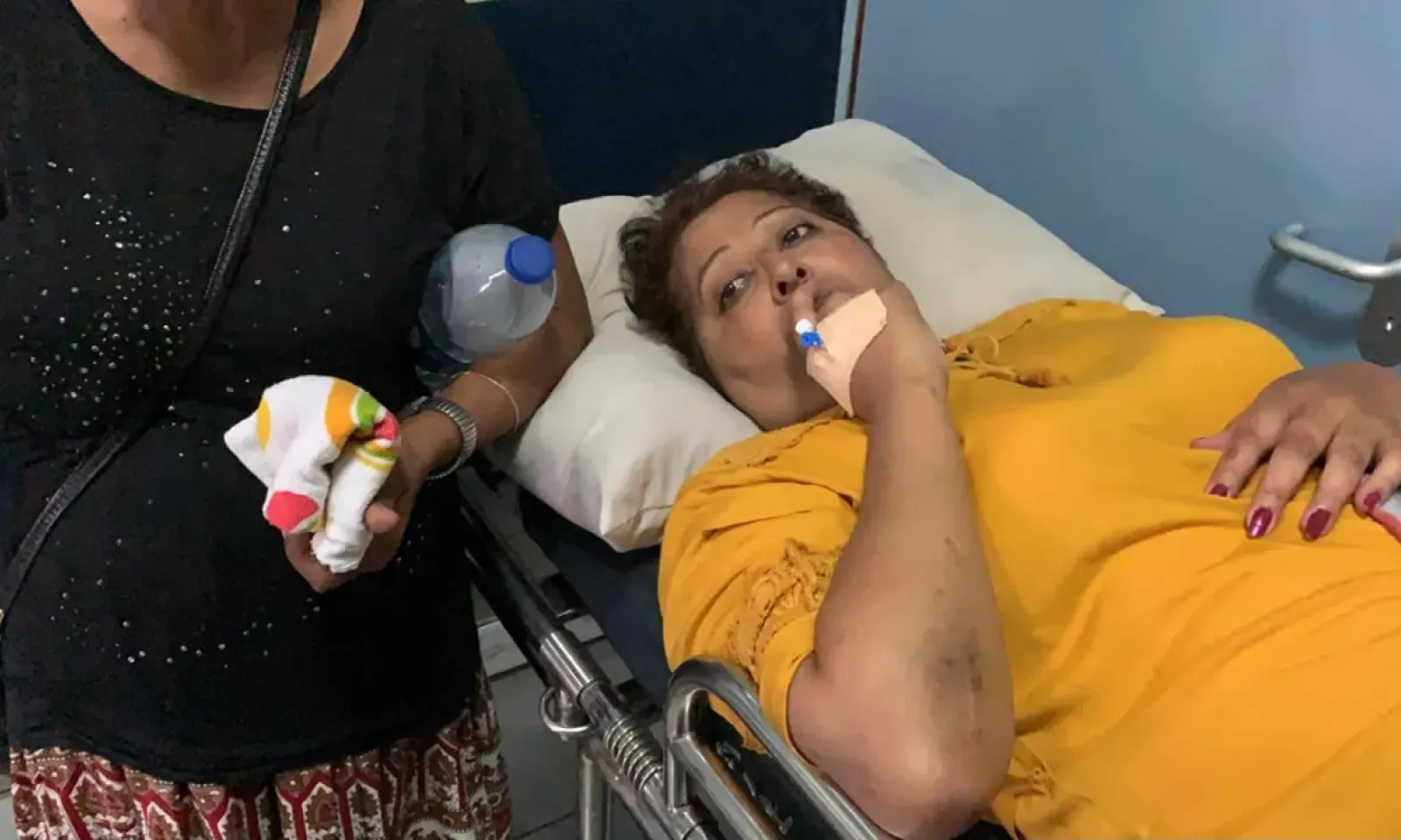 La passagère dit avoir subi un traumatisme.