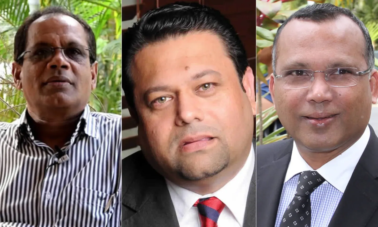 Ajay Gunness, Khushal Lobine et Satish Faugoo.