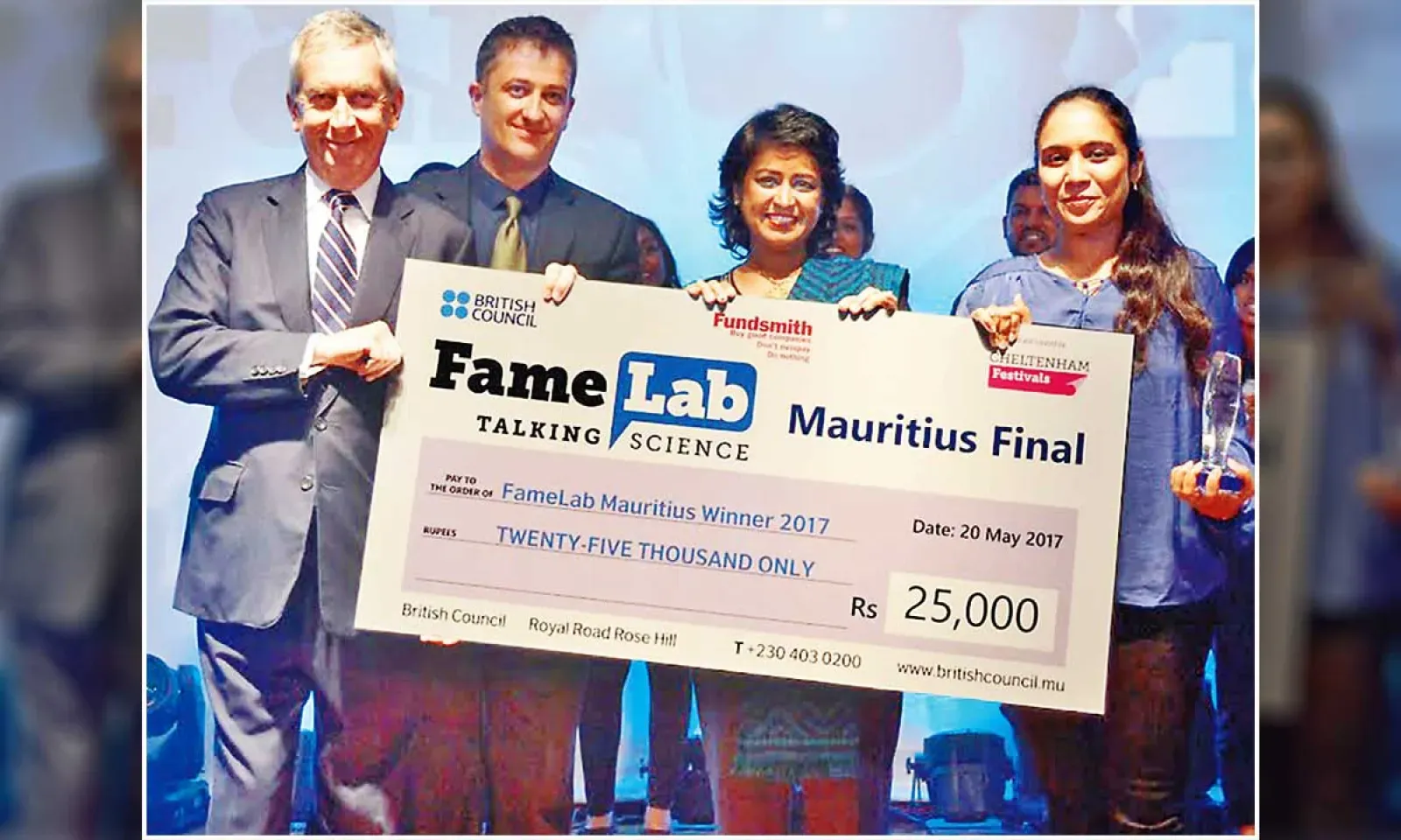 FameLab Mauritius 2017: Roshnee Rajkomar will represent Mauritius in UK
