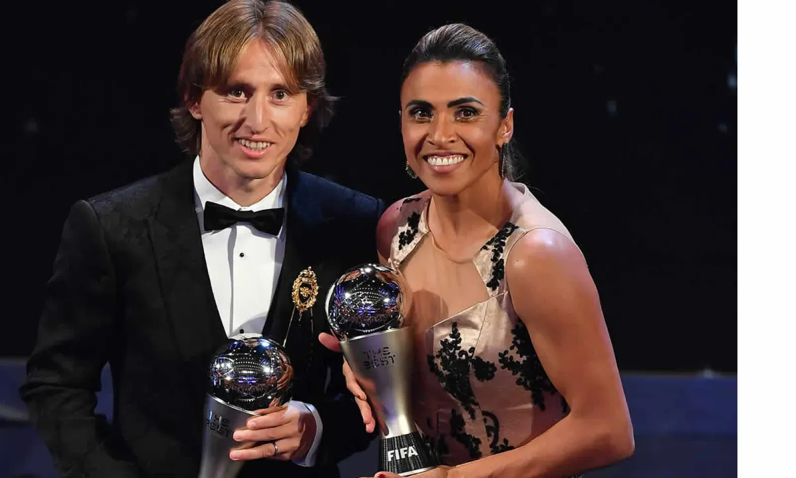Luka Modric et Marta couronnés.