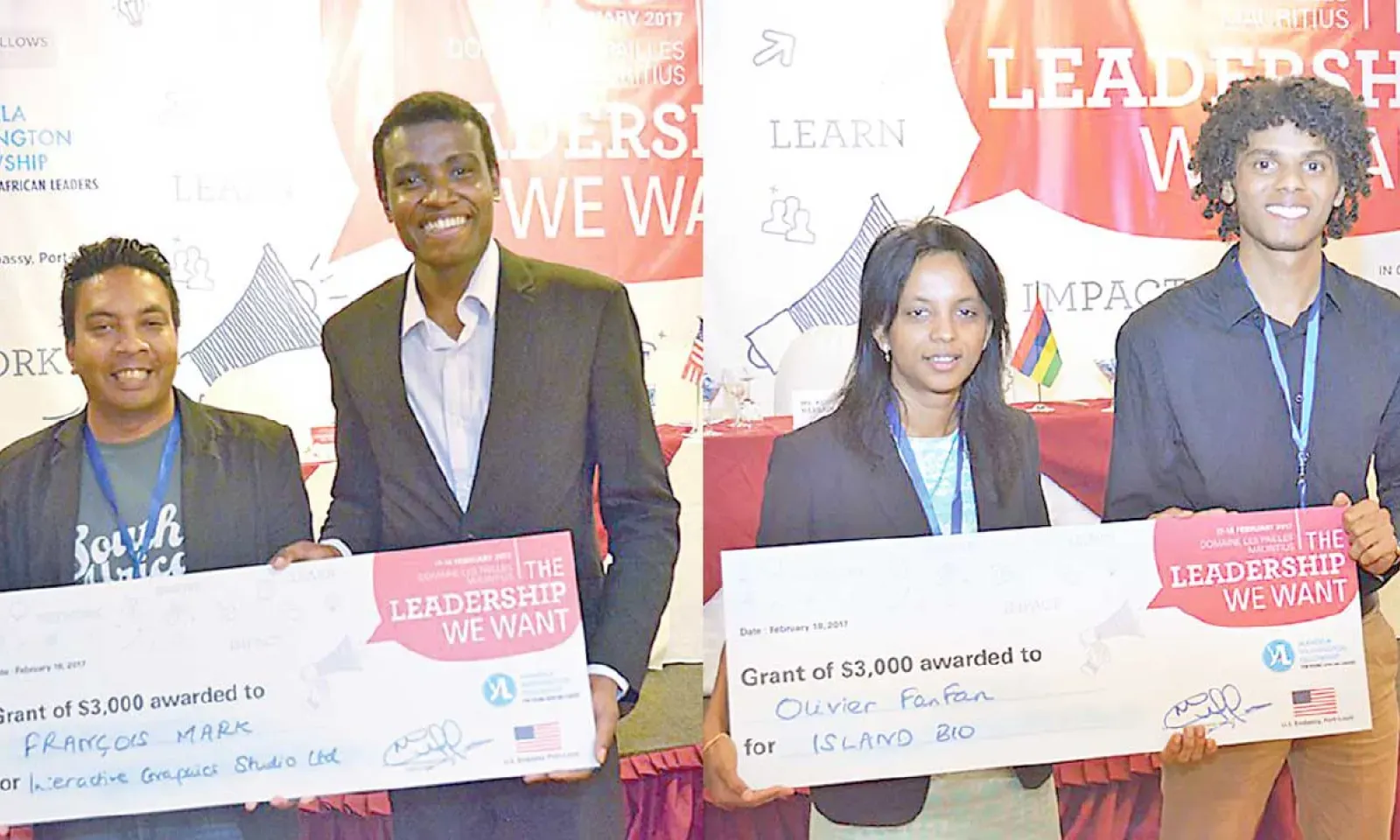 US Embassy grants $ 3,000 to François Mark and Oliver Fanfan 