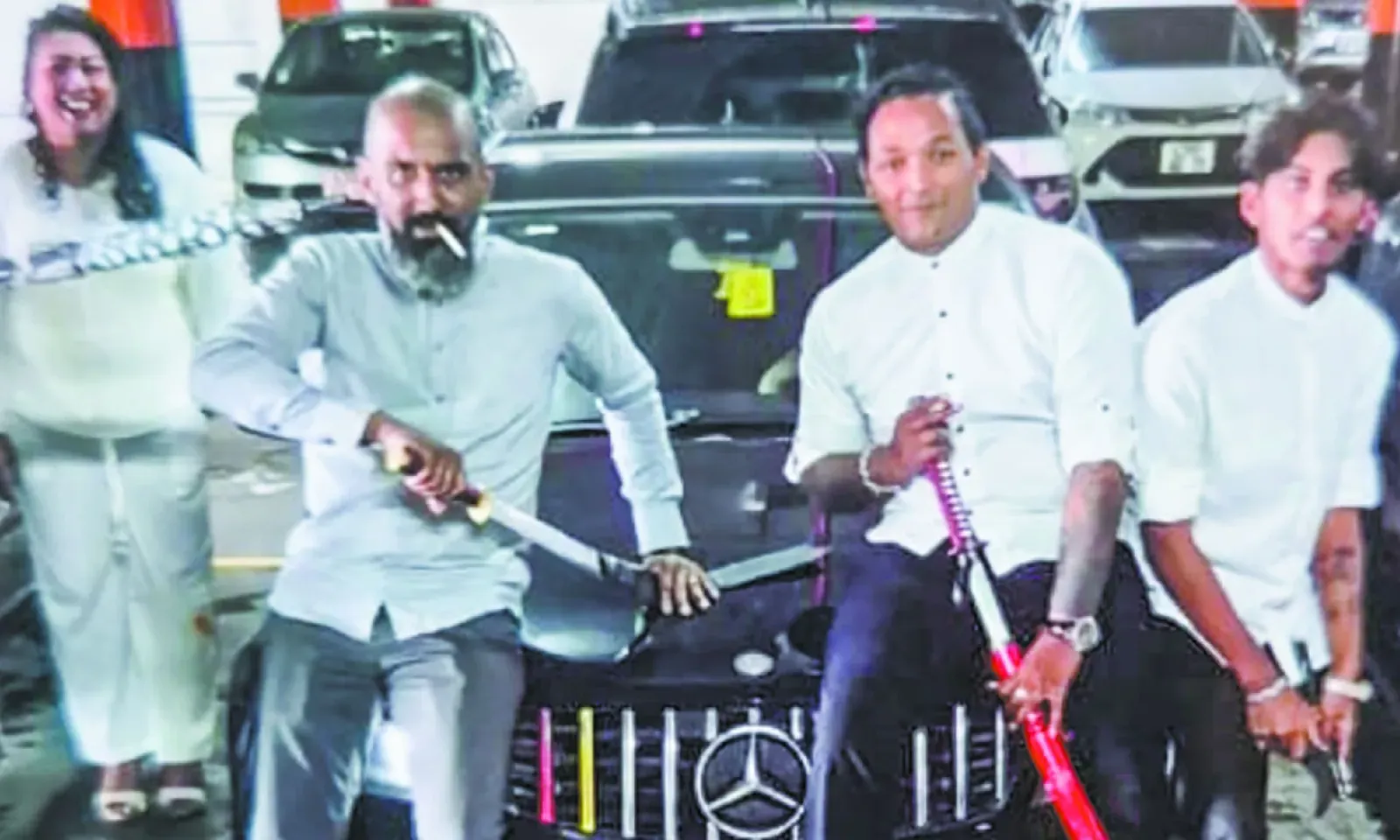 Le gang était composé notamment de (de g. à dr.) Karuna Sookur, Stephan Christophe Moolee, Robert John Ross Wenden et Krishiduth Prabhakar Maton.