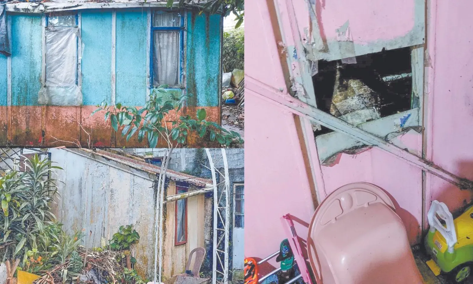 Photos prises lors d'une visite de la députée du MMM, Joanna Bérenger, à Henrietta, mardi 30 janvier.