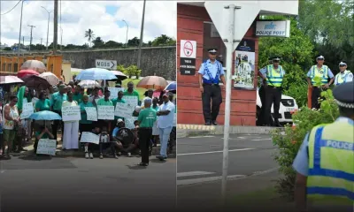 Sit-in des Verts Fraternels devant les locaux de la MBC