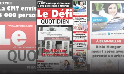 Voici la Une du Defi Quotidien de ce vendredi 01 Février 2019