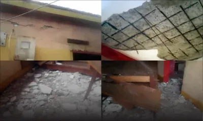 Le crépissage du toit de leur maison s’effondre : une famille contrainte de dormir sous une tente