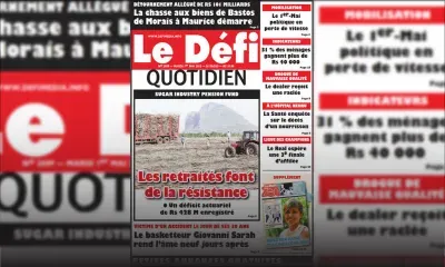 Voici la Une du Défi Quotidien de ce mardi 01 mai