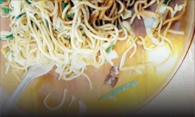 Un cafard retrouvé dans un plat de mine frit