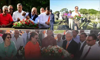 Dépôts de gerbes dans le cadre de la Fête du travail