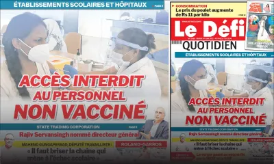 Voici la Une du Défi Quotidien de ce mardi 1er Juin 2021