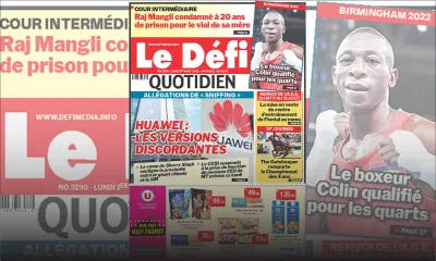 Voici la une du Défi Quotidien de ce lundi 01 Août 2022