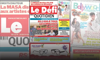 Voici la une du Défi Quotidien de ce jeudi 01 Décembre 2022