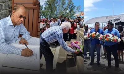 Dépôt de gerbes : le PTr, le PMSD et le MMM se succèdent à Pointe-Canon