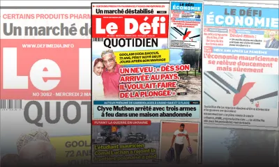 Voici la une du Défi Quotidien de ce mercredi 02 mars 2022