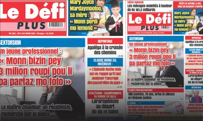 Voici la Une du Défi Plus de ce samedi 02 Mars 2024