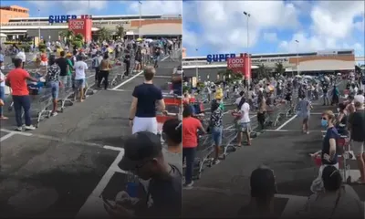 Réouverture des supermarchés : d’interminables files d’attente