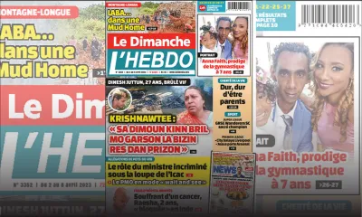 Voici la Une de Le Dimanche/L'Hebdo de ce Dimanche 02 Avril 2023