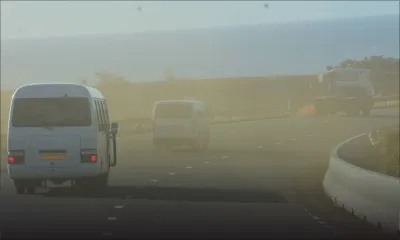 Attention danger ! Un nuage de poussière incommode les automobilistes à Sorèze