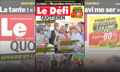 Voici la Une du Defi Quotidien de ce jeudi 2 juillet 2020