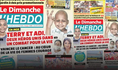 Voici la Une de Le Dimanche/L'Hebdo de ce dimanche 02 aout 2020