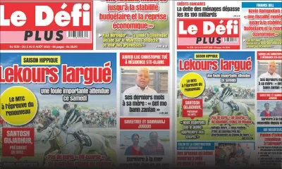 Voici la Une du Défi Plus de ce Samedi 02 Août 2025