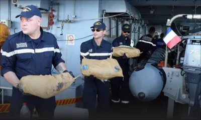 Lutte antidrogue dans l’océan Indien : la marine française saisit 7,5 tonnes de drogue