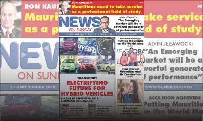 Voici la Une du News on Sunday de ce vendredi 02 Novembre 2018