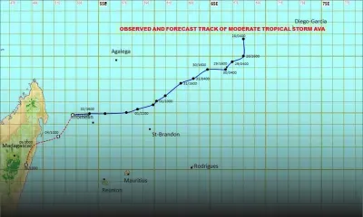 Météo : la tempête tropicale Ava s’éloigne de Maurice
