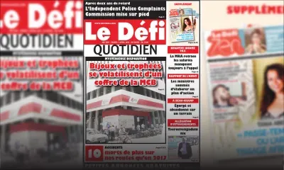 Voici la Une du Defi Quotidien de ce mardi 03 avril