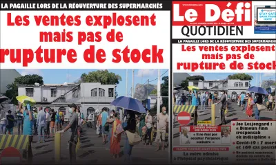 Voici la Une du Defi Quotidien de ce vendredi 03 avril 2020