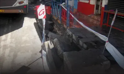 Rue Deschartres: le nettoyage des drains dérange les commerces