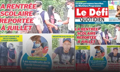 Voici la Une du Défi Quotidien de ce jeudi 3 Juin 2021