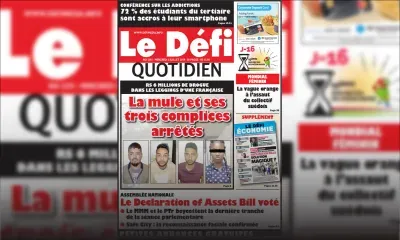 Voici la Une du Défi Quotidien de ce mercredi 03 Juillet 2019