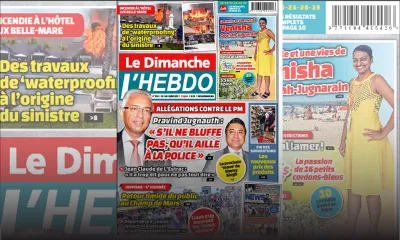 Voici la Une de Le Dimanche/L'Hebdo de ce dimanche 03  Juillet 2022