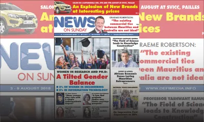 Voici la Une de News On Sunday de ce vendredi 03 août 2018