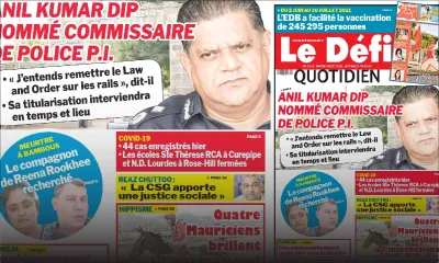  Voici la Une du Défi Quotidien de ce mardi 03 Août 2021