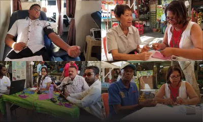 Don de sang et tests de dépistage gratuits pour le diabète au marché de Port-Louis