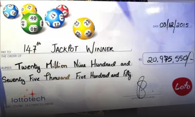 Loto: une Curepipienne remporte Rs 20,9 millions