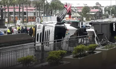 Un poids lourd se renverse et tue l’aide-chauffeur : Ramdass Poliah était à son premier jour de travail