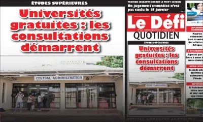 Voici la Une du Defi Quotidien de ce vendredi 04 janvier 2019