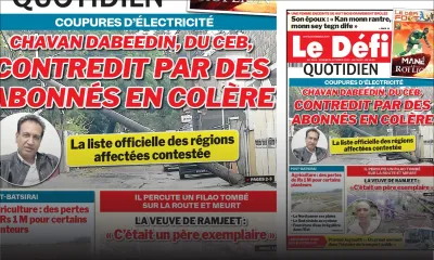 Voici la une du Défi Quotidien de ce vendredi 04 février 2022