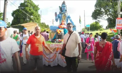 Maha Shivaratree : différents types de poubelles distribués aux temples et sur le tracé du pèlerinage 
