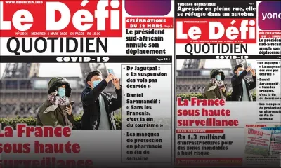 Voici la Une du Défi Quotidien de ce mercredi 04 mars 2020