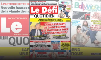 Voici la une du Défi Quotidien de ce jeudi 04 Août 2022
