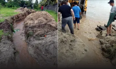 Drains incomplets à Baie-du-Tombeau : les eaux déversées dans une mare causent des inondations