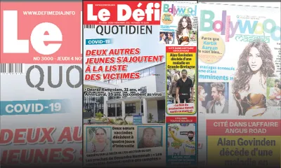 Voici la Une du Défi Quotidien de ce jeudi 04 Novembre 2021