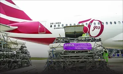 Airbus Foundation and Air Mauritius team up for goodwill flight