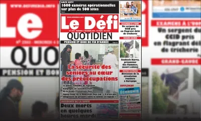 Voici la Une du Defi Quotidien de ce Mercredi 04 décembre 2019