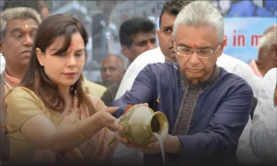 Maha Shivaratree : Pravind Jugnauth et son épouse au Ganga Talao